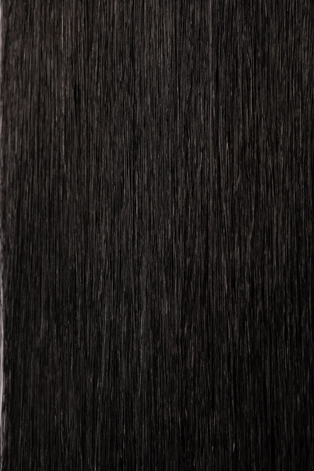 Close up of Noir hair extensions